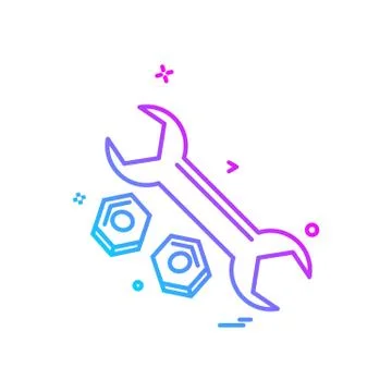 Wrench net icon vector design Illustrazione stock