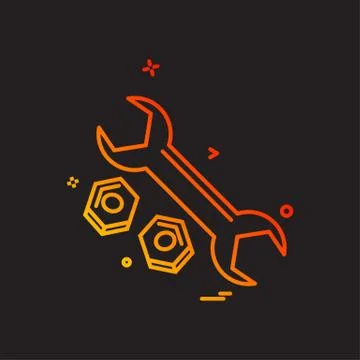 Wrench net icon vector design Stock Illustration