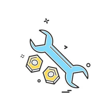 Wrench net icon vector design Illustrazione stock