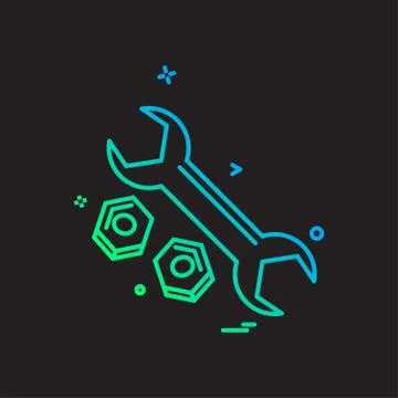 Wrench net icon vector design Illustrazione stock