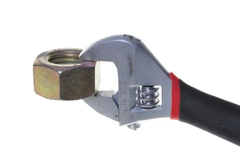 Wrench with nut 스톡 사진