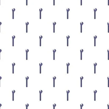 Wrench pattern creating seamless mechanical tools background Stock Illustration