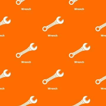 Wrench pattern orange 스톡 일러스트