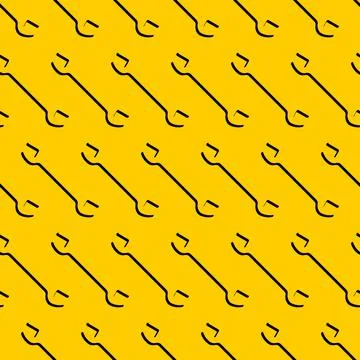 Wrench pattern seamless. Repair Tool background. Vector texture Illustrazione stock