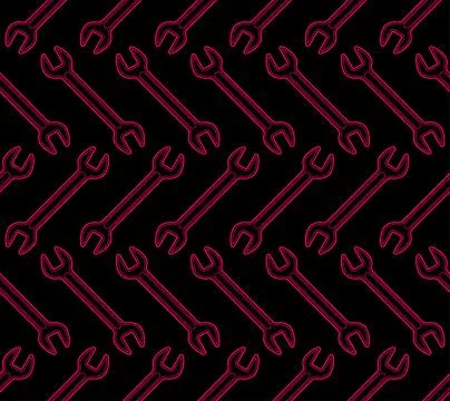 Wrench pattern seamless. Repair Tool background. Vector texture Illustrazione stock
