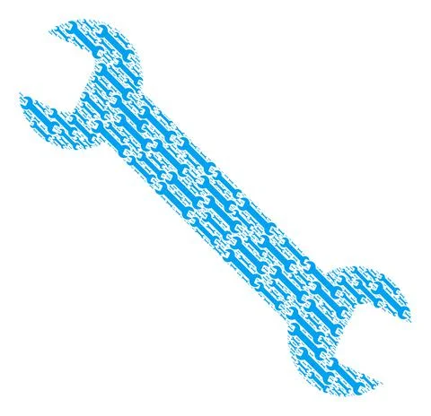 Wrench Recursive Collage of Itself Items 库存插图