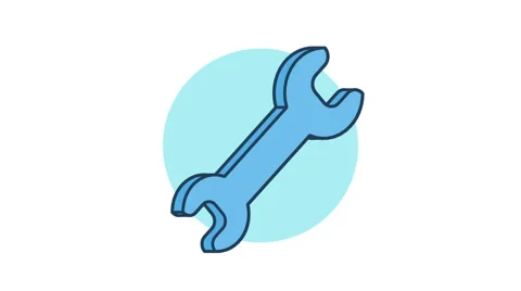 Wrench rotation 360 degrees Stock Footage 62945102