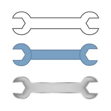 Wrench set . Eps 10 vector illustration Stock Illustration