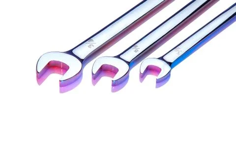 Wrench Set Isolated Stock Photos