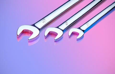 Wrench Set Isolated Stock Photos