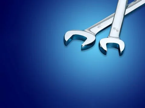 Wrench Set Isolated Stock Photos
