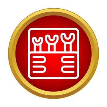 Wrench set toolkit icon for maintenance and repair Stock Illustration