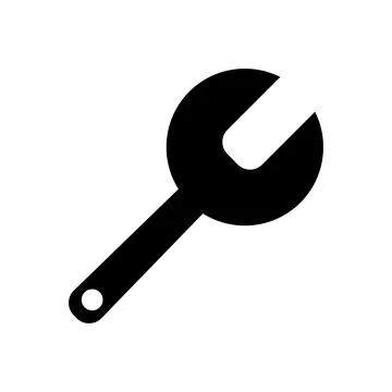Wrench silhouette icon. Work tool. Vector. Illustrazione stock