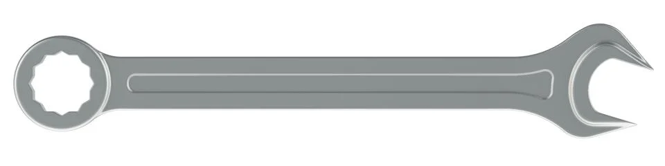 Wrench, spanner. 3D rendering 스톡 일러스트