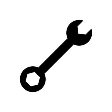 Wrench spanner icon screwdriver logo. Stock Illustration