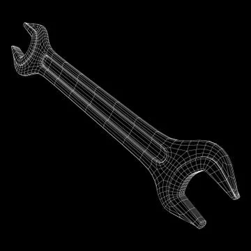 Wrench. Spanner repair tool. Stock Illustration