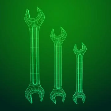 Wrench. Spanner repair tool. 스톡 일러스트