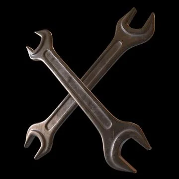 Wrench. Spanner repair tool. Stock Illustration