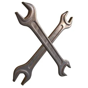 Wrench. Spanner repair tool. Illustrazione stock