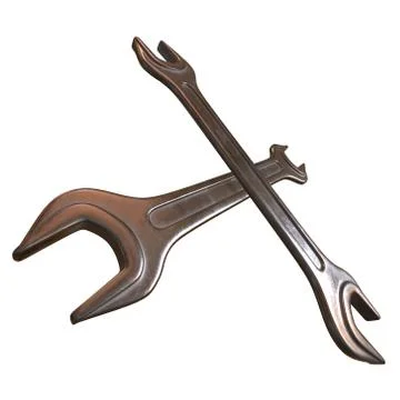 Wrench. Spanner repair tool. Stock Illustration