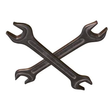 Wrench. Spanner repair tool. Illustrazione stock