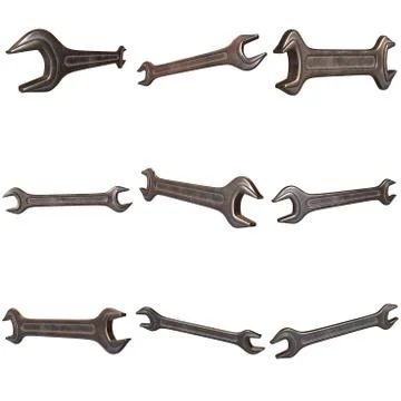 Wrench. Spanner repair tool. Stock Illustration