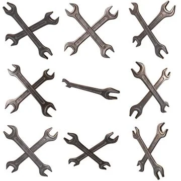 Wrench. Spanner repair tool. Stock Illustration