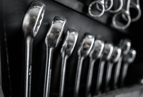 Wrench spanner set Stock Photos