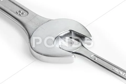 Wrench spanners tools isolated on white background Stock Photos