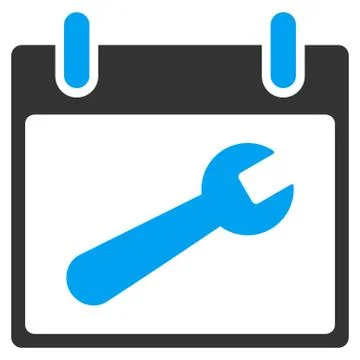 Wrench Tool Calendar Day Vector Toolbar Icon Ilustração Stock