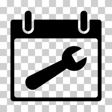 Wrench Tool Calendar Day Vector Icon Ilustração Stock