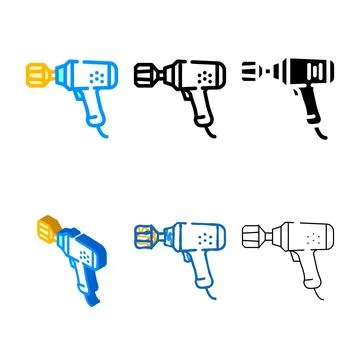 Wrench tool color icon vector color range Stock Illustration
