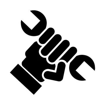 Wrench tool construction icon Illustrazione stock