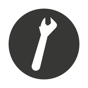 Wrench tool construction icon Stock Illustration