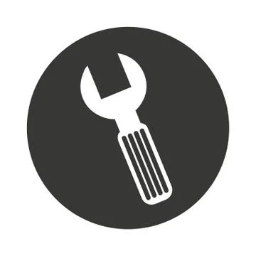 Wrench tool construction icon Stock Illustration