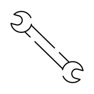 Wrench tool for engineering and repair services Ilustração Stock