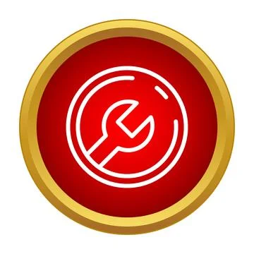 Wrench tool icon representing settings and technical support イラスト素材