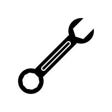 Wrench tool icon support. Stock Illustration