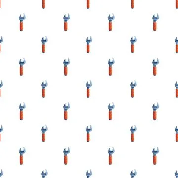 Wrench tool pattern on white background for repair イラスト素材