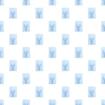 Wrench tool seamless pattern on white background イラスト素材