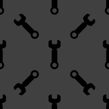 Wrench. tool to work web icon. flat design. Seamless pattern. Stockillustratie