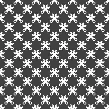 Wrench. tool to work web icon. flat design. Seamless pattern. 스톡 일러스트
