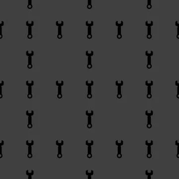 Wrench. tool to work web icon. flat design. Seamless pattern. イラスト素材