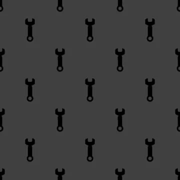 Wrench. tool to work web icon. flat design. Seamless pattern. Stock Illustration