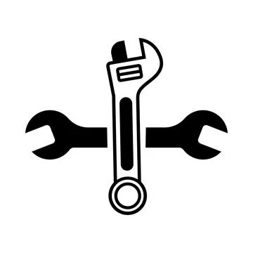 Wrench, tools, adjustable wrench icon Stock Illustration