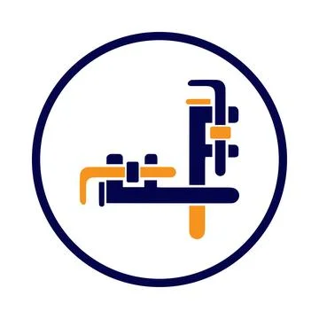 Wrench, tools, adjustable wrench icon Stock Illustration