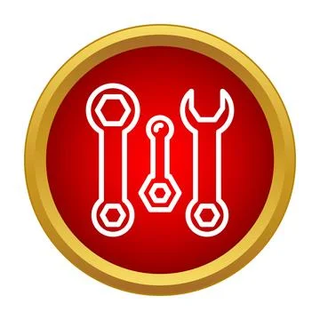 Wrench tools icon set for service and repair Stock Illustration