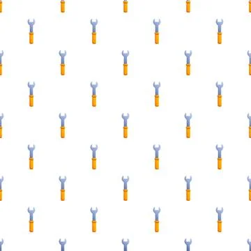 Wrench tools pattern creating a seamless background イラスト素材