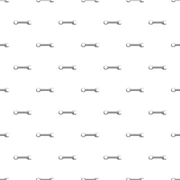 Wrench tools repeating pattern on white background Stockillustratie