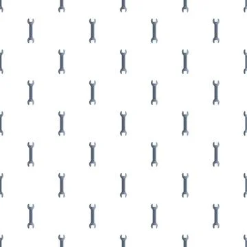 Wrench tools repeating seamless pattern background Stock Illustration